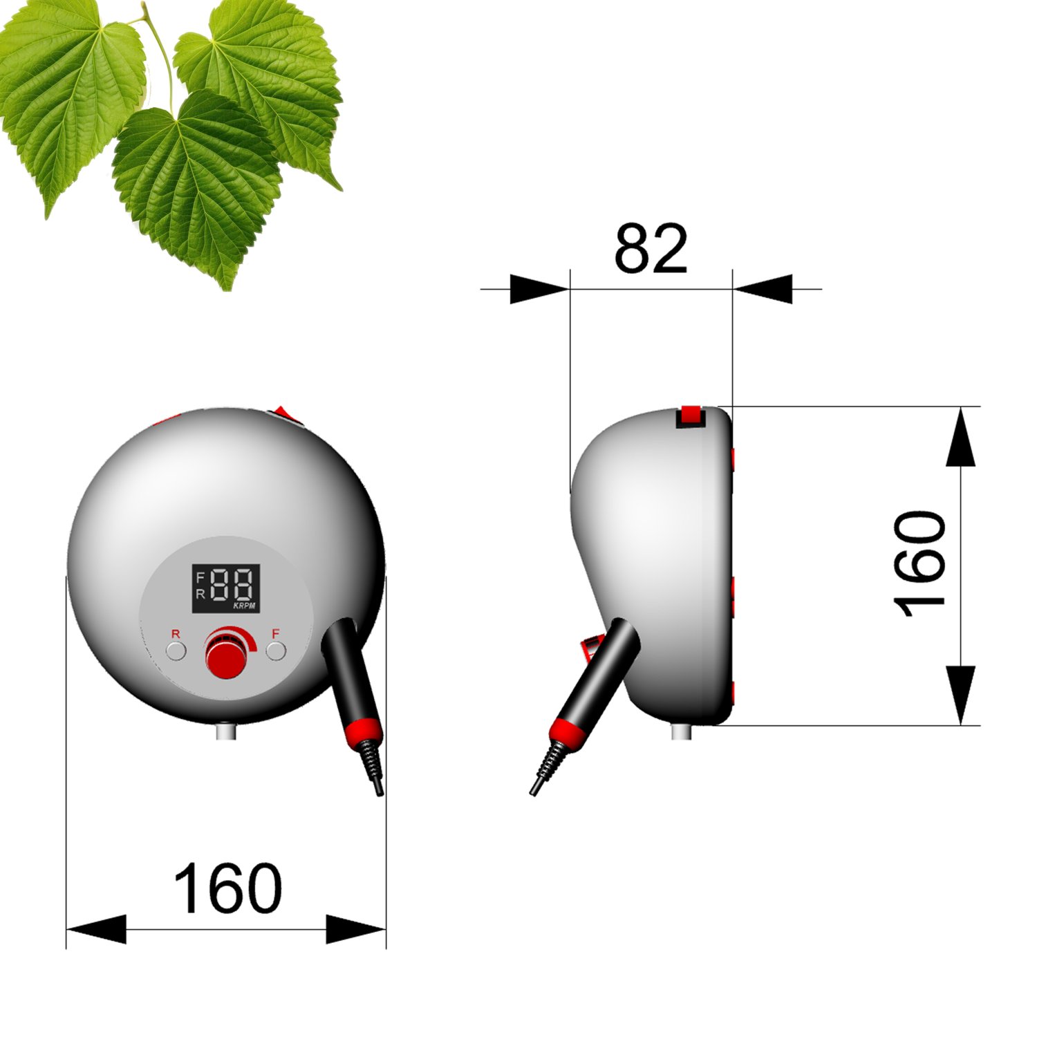 Bürstenloser Nagelbohrer Rot