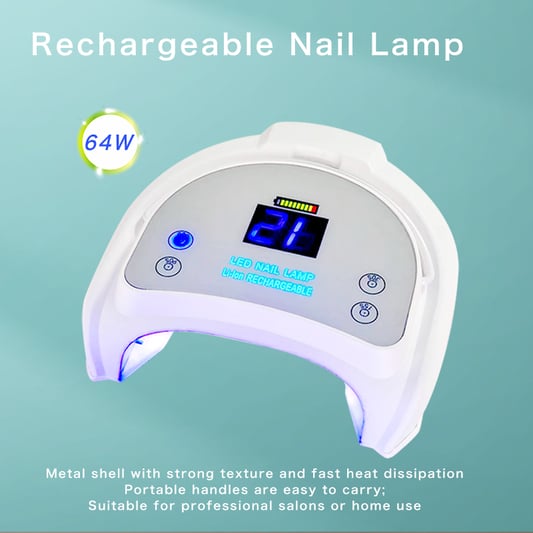 Wiederaufladbare LED-Lampe für Nägel, 64 W